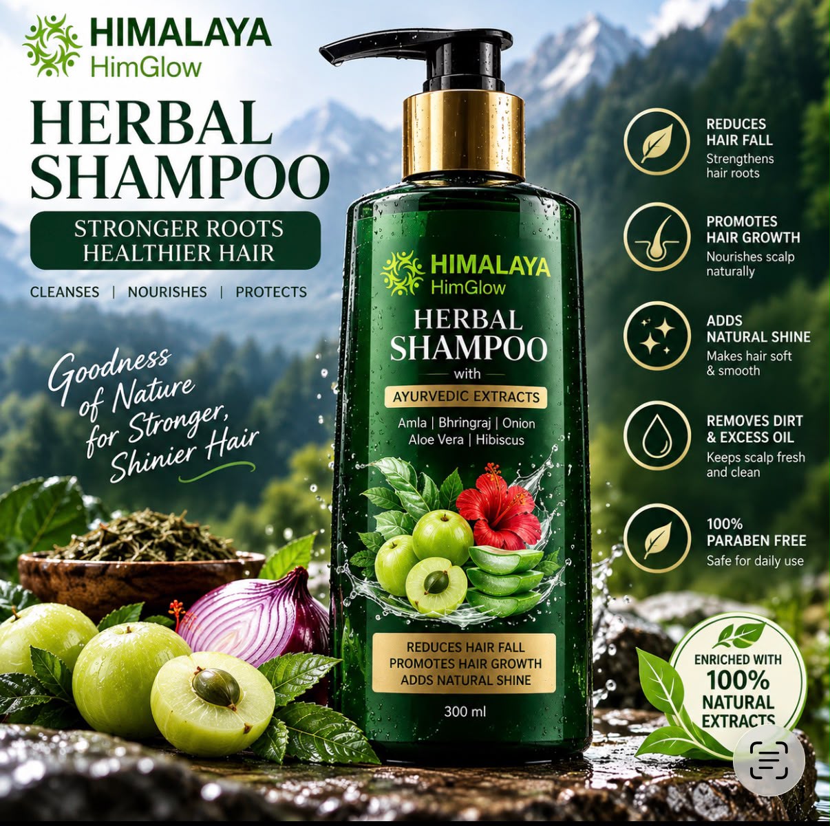 HimGlow Herbal Shampoo